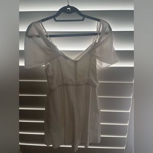 Like new - DO + BE off the shoulder white romper